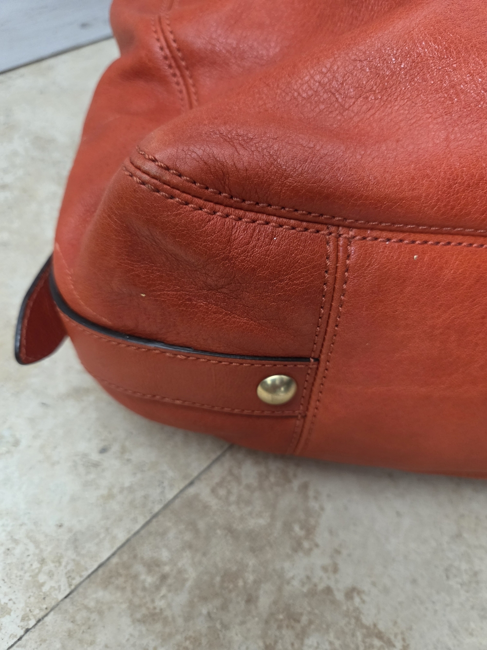 Authentic Coach Madison Maggie Leather Hobo Bag - Rare Burnt Orange 🍊 - Picture 8 of 12